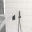10 Inch Square Dual Shower Head Matte Black Ceiling Mount System With - Balanced Valve, Easy Installation, And Included Handheld Function Mounted