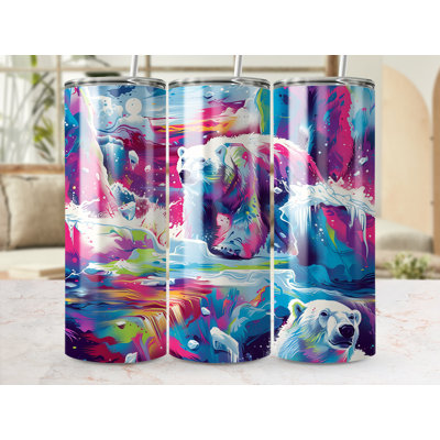 Choose Handmade Tumblers 591ml Vacuum Insulated Stainless Steel (18/8) Travel Tumbler with Straw