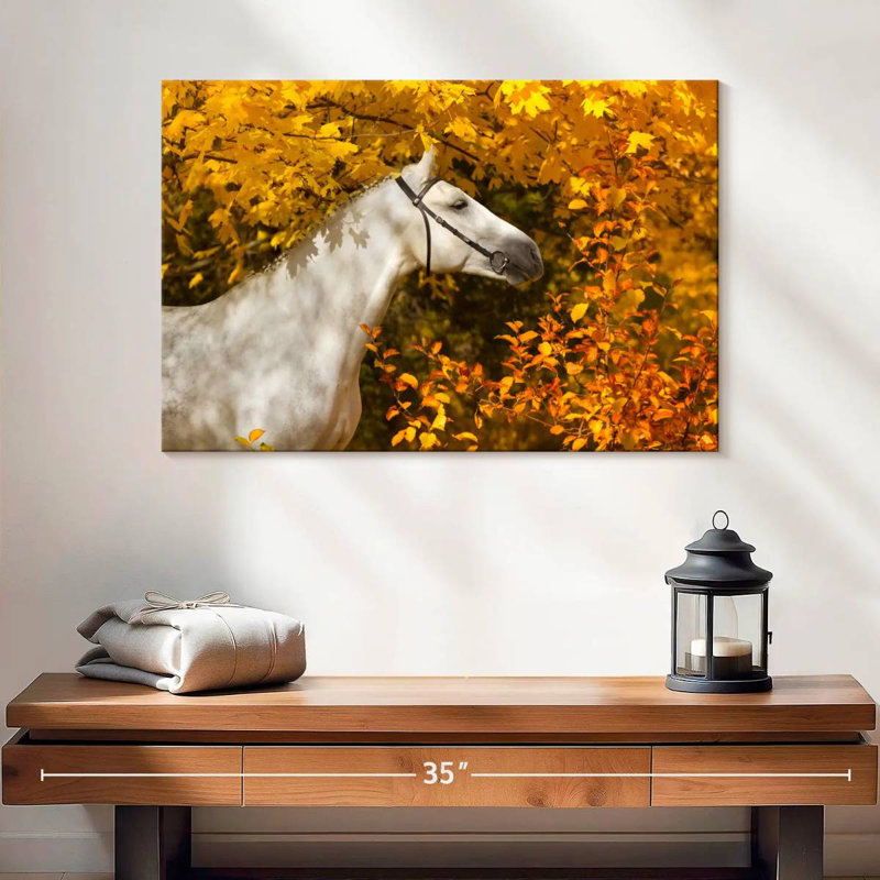 Cheval d'automne Brampt, H 16 po x l 24 po