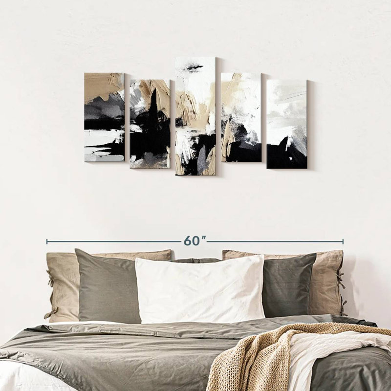 «Textured Abstract I», reproduction sur toile, H 24 po x l 49 po x P 1,25 po