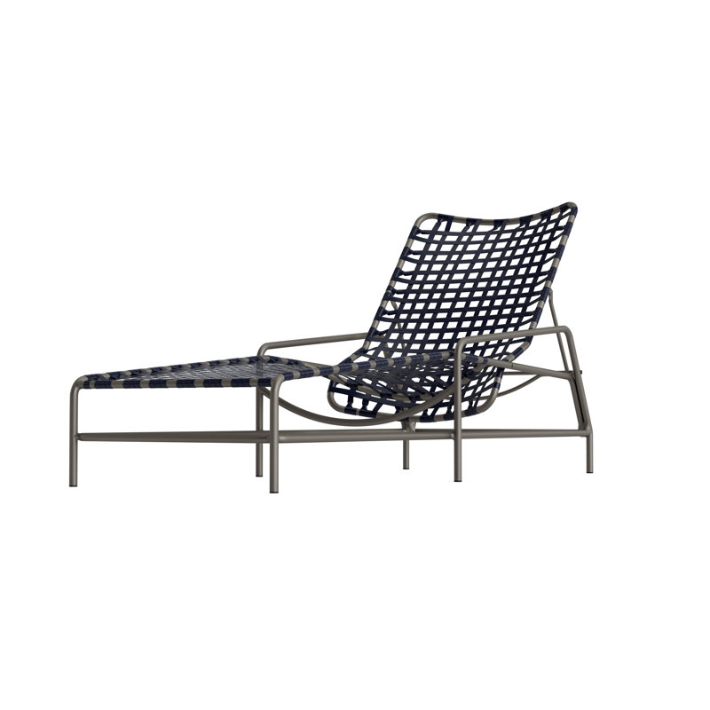 Kantan Outdoor Chaise Lounge, Marine/Mica