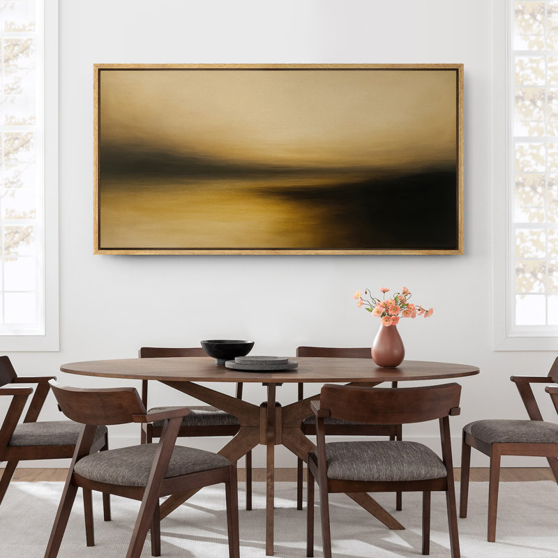 Grande impression sur toile encadrée, impression de paysage abstrait pour la décoration intérieure moderne, Naturel