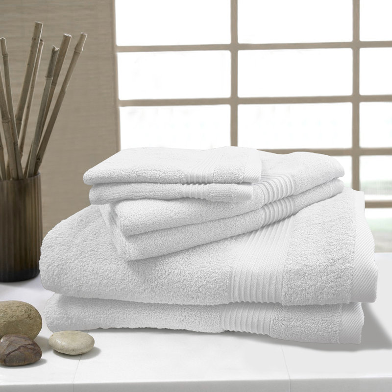 Gaudette 5-Piece Bath Towel Set, Blanc