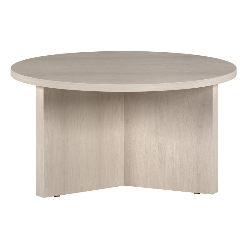 Kjartan Pedestal Coffee Table, Alder White