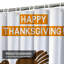 Rideau de douche Thanksgiving Dinde Happy Pumpkin avec 12 crochets-1666924562