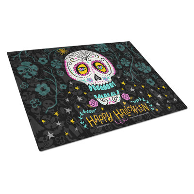 Verre trempé de la caroline de la planche à découper joyeux halloween