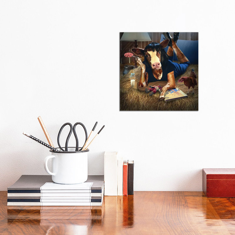 Calf Fiction by Spielsinn Design - Gallery-Wrapped Canvas Giclée on Canvas, Canvas, 30.48 cm H x 30.48 cm W