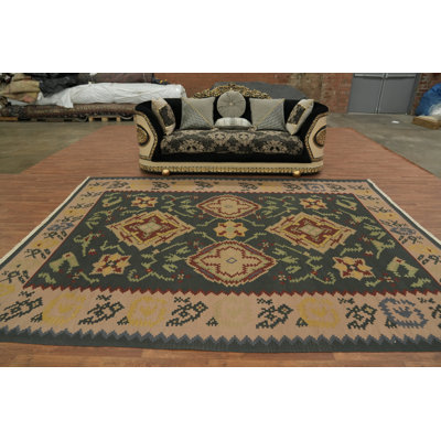 Tapis oriental chinois kilim 9 x 12