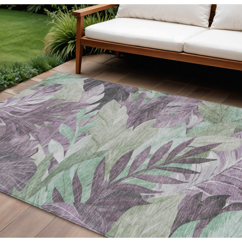 Tapis lavable et lilas d'intérieur 9 pi x 12 pi lavande et lilas