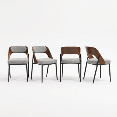 Mason Upholstered Side Chair with Metal Legs