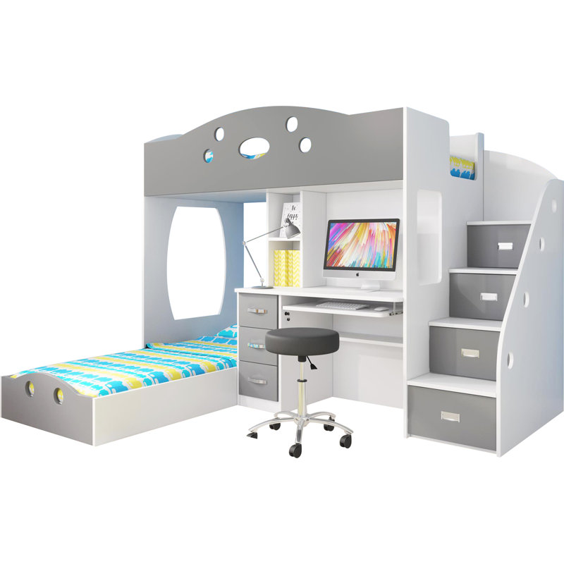Summer-Louise Kids EU Single - 90 X 200 Cm Bunk Bed with Drawers