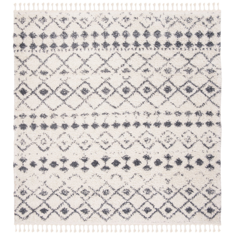Tapis à poils longs Triplett, Carré 5 pi