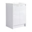 Meuble-lavabo autoportant de 36 po avec lavabo en résine et 1 armoire de rangement, portes et tiroir à fermeture en douceur, contreplaqué (emballage KD)