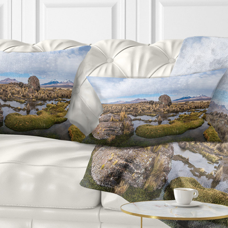 Coussin lombaire avec vue panoramique des volcans de la Bolivie