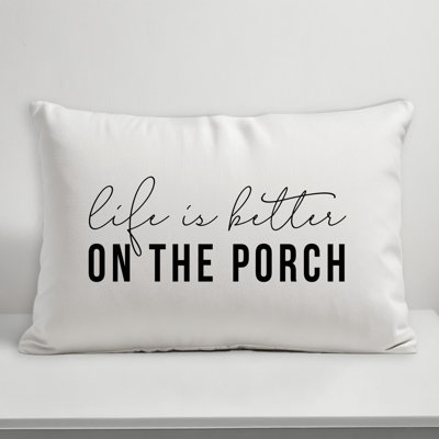  Life is Better on the Porch Indoor/Outdoor Lumbar Pillow