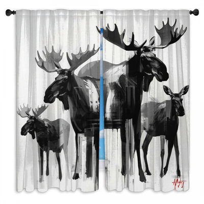 Rideaux obscurcissant noir et blanc Moose