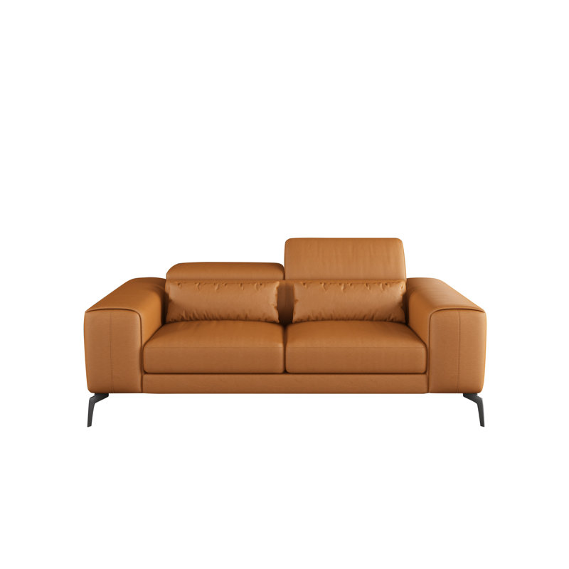 Cavour Sofa, Cognac Genuine Leather