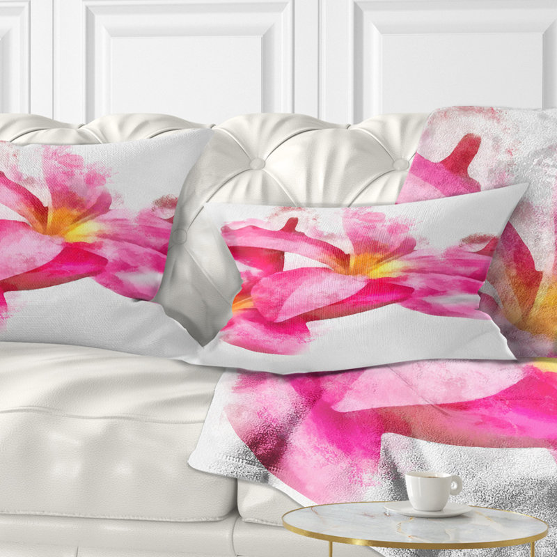 Coussin lombaire floral avec big pétales floral