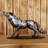Metal Wolf Statue
