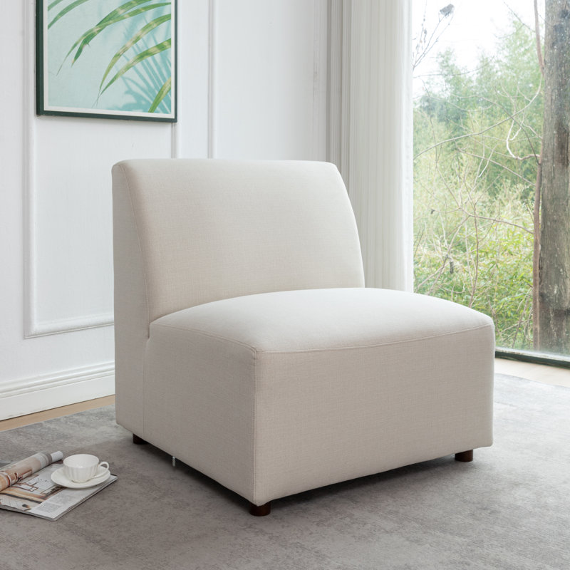 Fauteuil modulaire Duvall - Tissu performance, Polyester beige