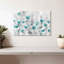 «Teal Poppy Garden», reproduction sur toile-1105707703