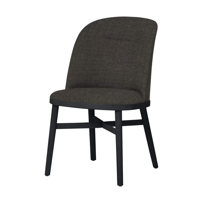 Bund Upholstered Dining Chair, L493 Sanfor Putty 3479, Gray Oak