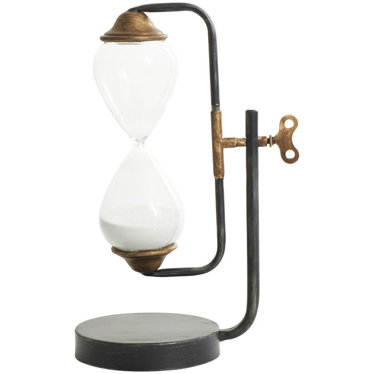 Cole And Grey Metal Suspended Hourglass Timer With Gold Details
