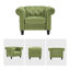 Ensemble de 2 fauteuils d'appoint Chesterfield Fynlie en velours capitonné de 115 cm (45,2 po), style moderne du milieu du siècle.-830823559