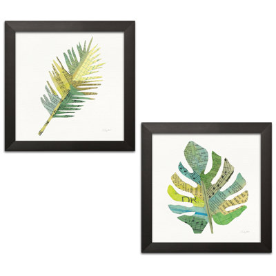 « tropical fun palms i & ii », ensemble de 2 reproductions d’art
