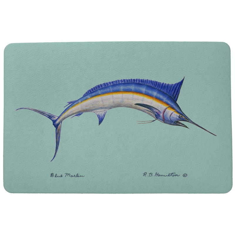 Tapis intérieur / extérieur antidérapant Coastal Marlin, Rectangle 1 pi 6 po x 2 pi 2 po