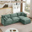 102” Oversized Modular Sectional Sofa, U Shaped Cloud Couch Set, 3-seater Comfy Chenille Couches With 1 Movable Ottomans, Diy Combination For Living Room