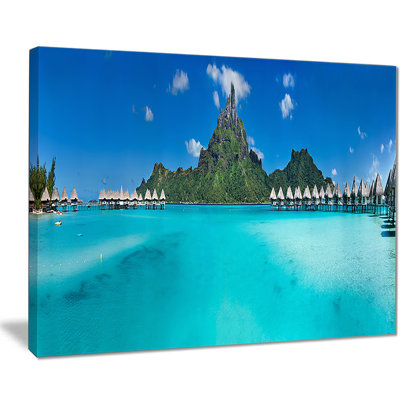 «Bora Bora Panorama Beach», reproduction de photo sur toile tendue