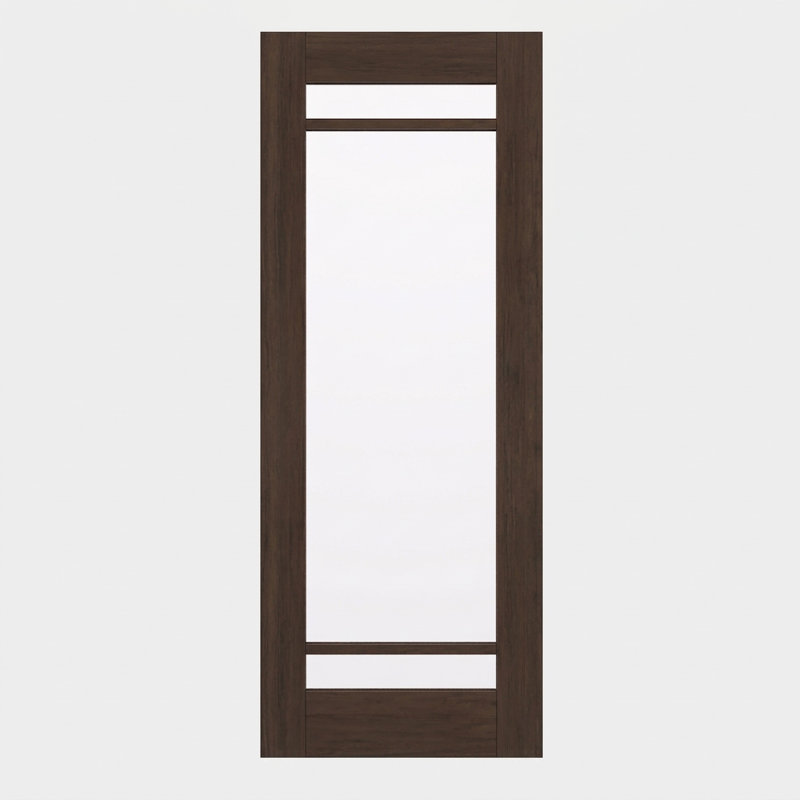 Porte extérieure en acajou à dalle 96 ", SDL 3 Lite, sans finition, 36" x 96" [36" Door]