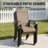 5-Piece Outdoor Dining Set with 4 Regular Chairs & Rectangular Table for Garden, Backyard, Poolside, Deck - Brown-364747434