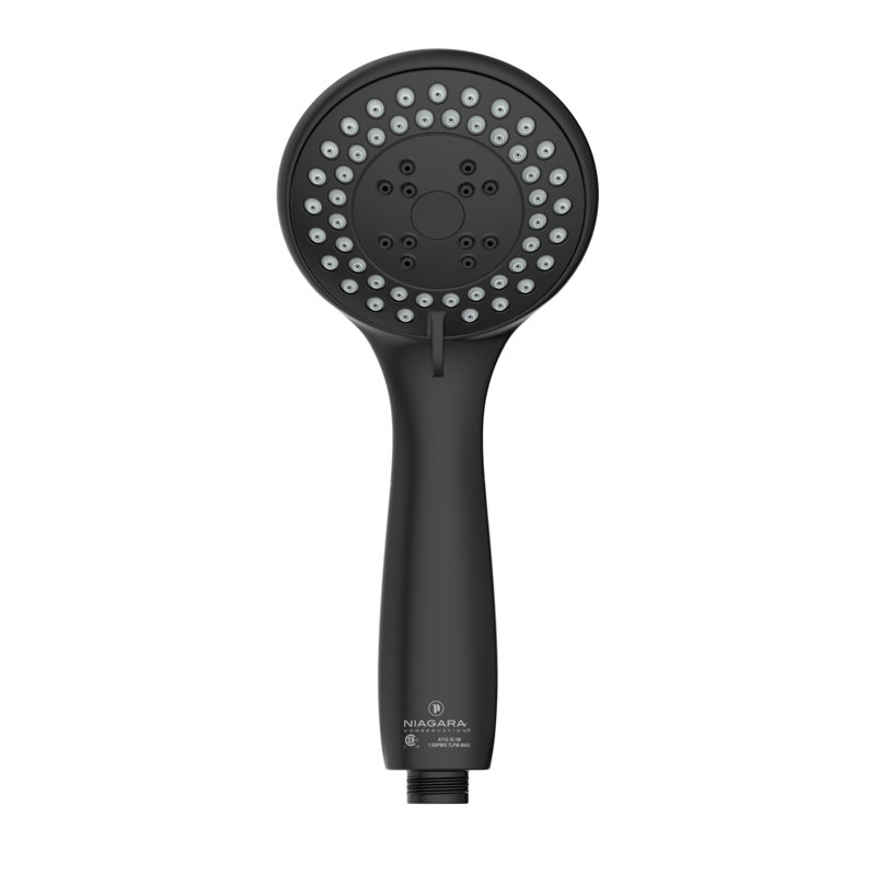 Matte Black Adjustable Handheld Shower Head with Stainless Steel Hose
