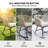 Switte Modern Metal Rocking Chair Set with UV-Resistant Cushions (Set of 2)- Outdoor Patio Furniture