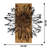 Elegant Decorative Wooden Wall Accessory, Black & Walnut, 22.0 x 22.8 inches | 100% Metal Frame (Thickness: 0.05 inches), 100% Wooden Backing (Thickness: 1.2 inches) | Perfect for Home Decor & Modern Spaces