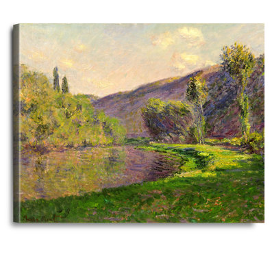 «Jeufosse, l'effet dans l'après-midi tardif» par Claude Monet, reproductions d'art classiques du monde, estampe numérique sur toile, art mural pour la décoration intérieure