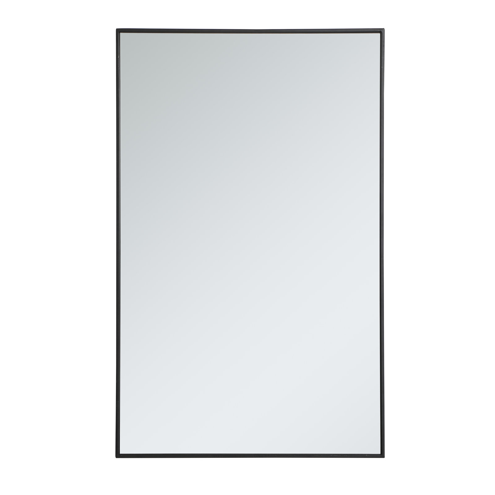 Sabine Metal Rectangle Wall Mirror, 48" x 30", Black