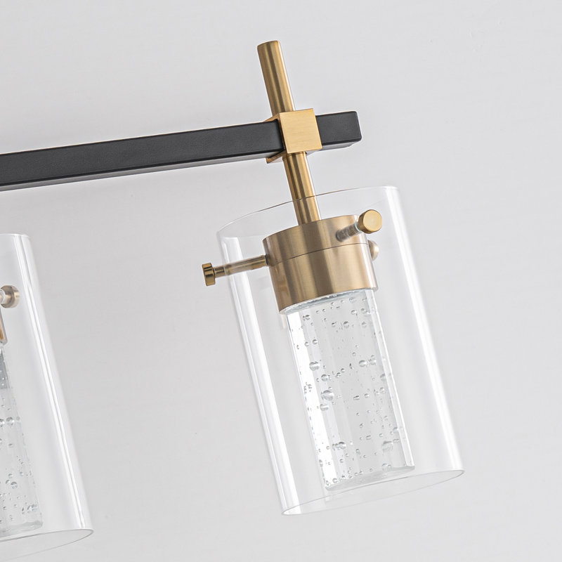 Luminaire de salle de bain mural à intensité variable avec 3 modes de couleur, Doré, H 8,7 po x l 28 po x P 5,9 po