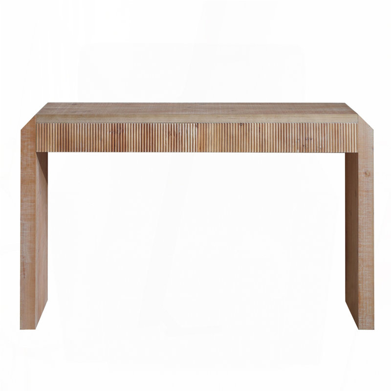 Rustic Wooden Console Table with Drawer