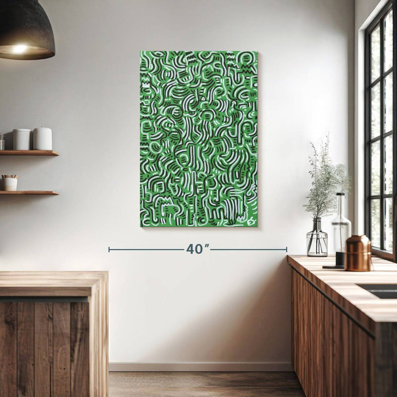 Avery Green Jungle Graffiti, 39" H x 26" W