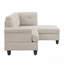 Canapé modulaire rembourré 2 pièces faisant face à la droite avec méridienne, beige clair