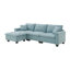 Canapé modulaire convertible Modern, ensemble de canapé réversible en forme de L avec coussins gratuits, canapé-lit en velours 4 places avec repose-pieds en suède pour salon, appartement, bureau, 3 couleurs