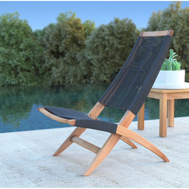 Monford Acacia Outdoor Lounge Chair