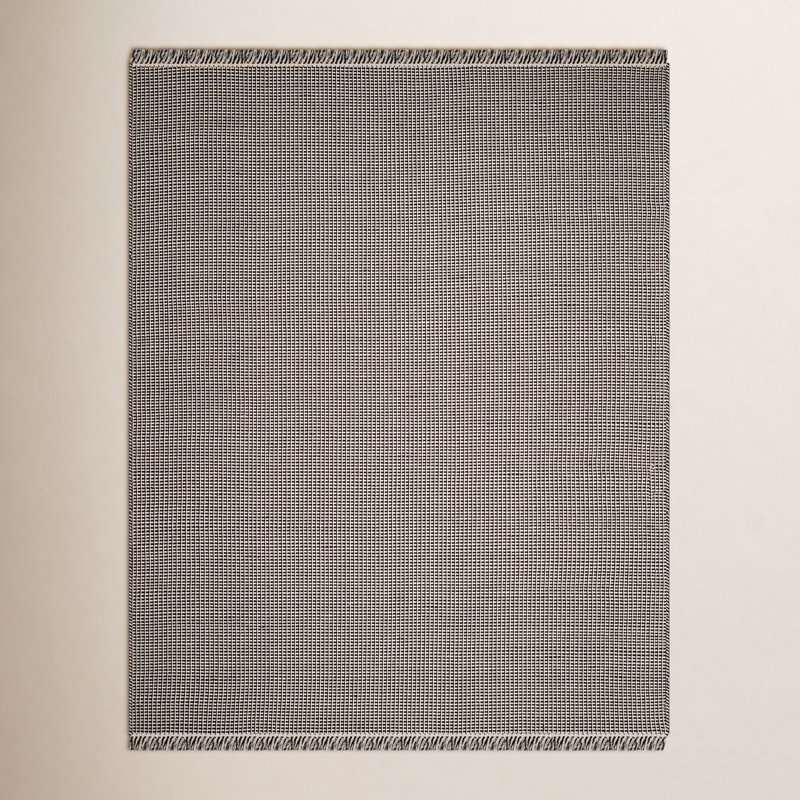 Bester Hand Woven Cotton Geometric Rug, Rectangle 5' x 8'