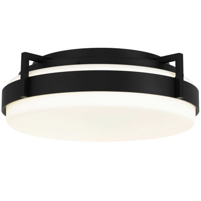 High-performance 12-inch Integrated Led Flush Mount With Energy-smart 20w Producing 900 Lumens, 5 Color Temperature Variations  2700k - 5000k , Dimmable Setup, Etched White Glass Diffuser, Simple