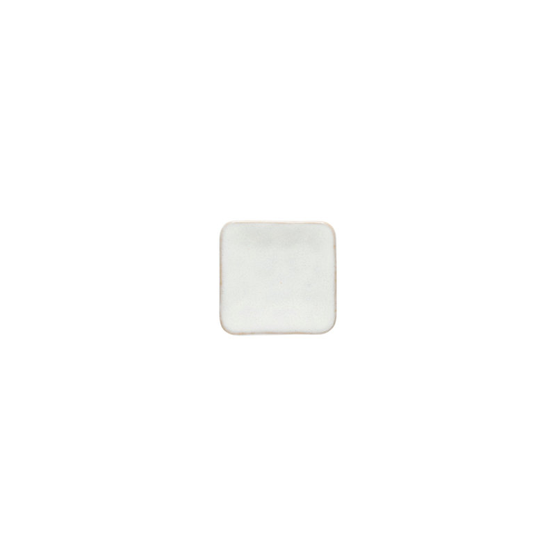 Roda Handmade Stoneware Appetizer Plate, Branca