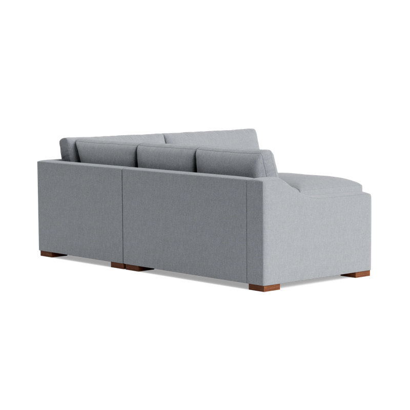 Lucca Corner Sectional, Performance Weave - Zinc, Right Hand Facing