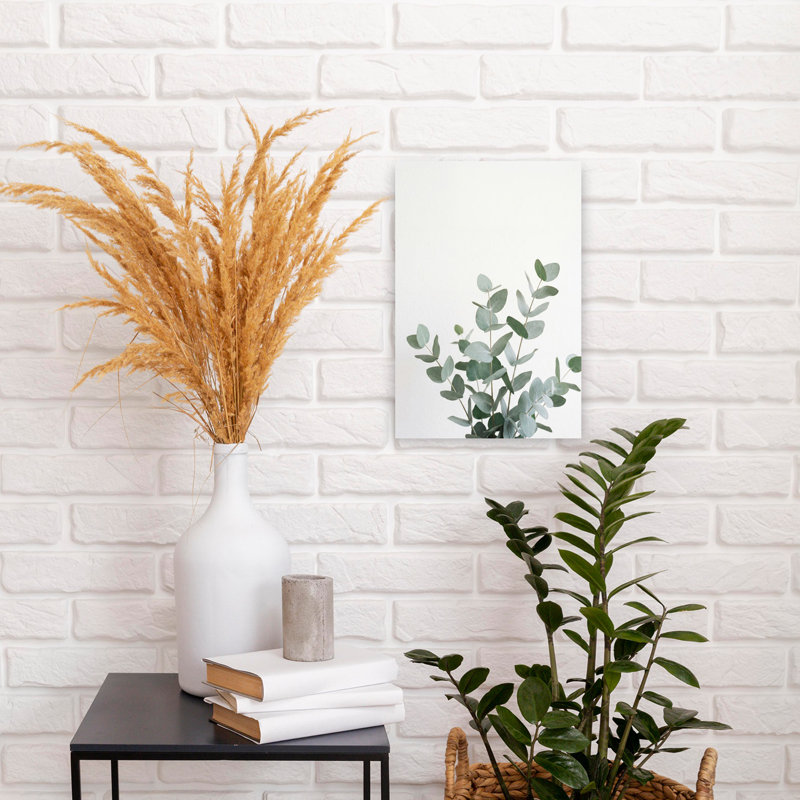 Art mural plante eucalyptus, H 18 po x l 12 po